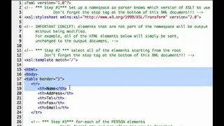 XSLT in-browser implementation screenshot