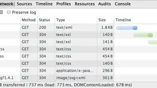 XSLT in-browser implementation screenshot