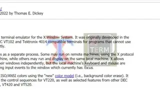 Xterm screenshot