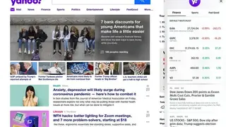 Yahoo screenshot