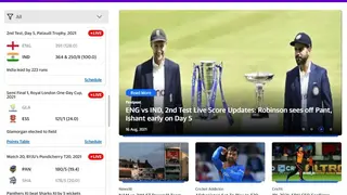 Yahoo Cricket screenshot