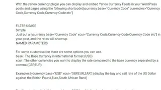 Yahoo Currency screenshot