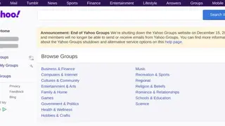 Yahoo! Groups screenshot