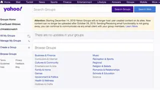 Yahoo! Groups screenshot