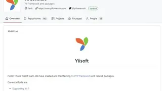 Yii Framework screenshot