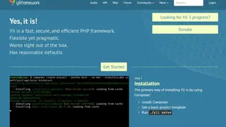 Yii Framework screenshot