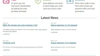 Yii Framework screenshot