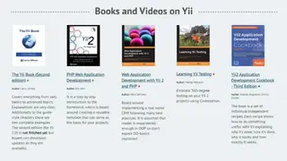 Yii Framework screenshot