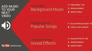 YouTube Audio Library screenshot
