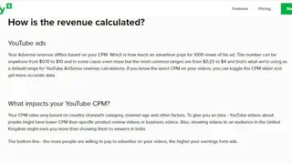 YouTube Revenue Calculator screenshot