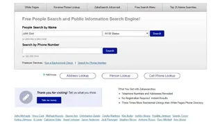 ZabaSearch screenshot
