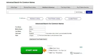 ZabaSearch screenshot