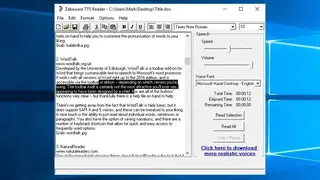 Zabaware Text-to-Speech Reader screenshot