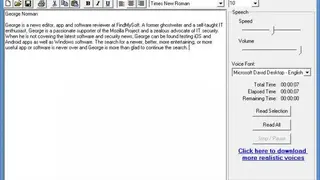 Zabaware Text-to-Speech Reader screenshot