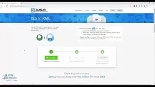 ZAMZAR XLS to XML screenshot