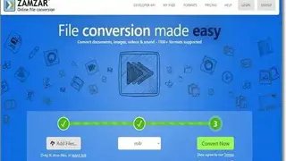 ZAMZAR XLS to XML screenshot