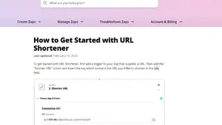 Zapier URL Shortener screenshot