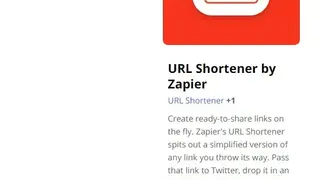 Zapier URL Shortener screenshot