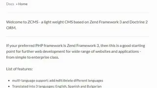 ZCMS screenshot
