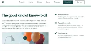 Zendesk Answer Bot screenshot
