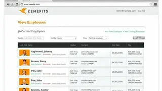 Zenefits screenshot