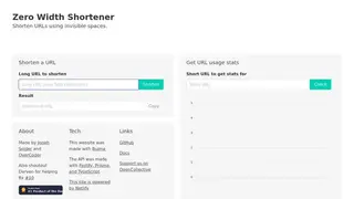 Zero Width Shortener screenshot