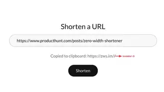 Zero Width Shortener screenshot