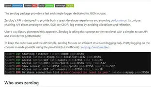 ZeroLog screenshot