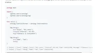 ZeroLog screenshot