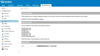 Zimbra Communities screenshot