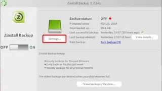 Zinstall Backup screenshot