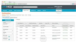 ZirMed screenshot