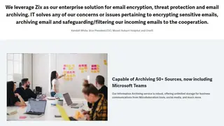 Zix Information Archiving screenshot