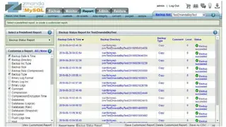 Zmanda screenshot