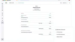 Zoho Books screenshot