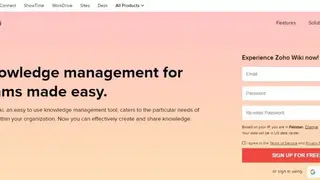 Zoho Wiki screenshot