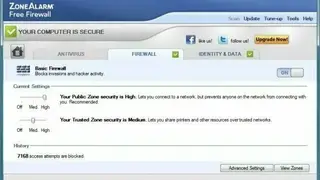ZoneAlarm Basic Firewall screenshot