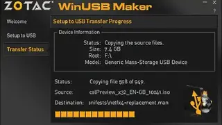 ZOTAC WinUSB Maker screenshot