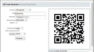 ZXing Project QR Code Generator screenshot