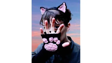 Free Knitting Pattern Cat Headband and Wrist Warmers